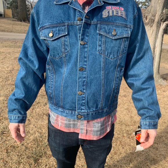 Warner brothers, Wilson, leather, Superman, jean jacket, large - Picture 3 of 11